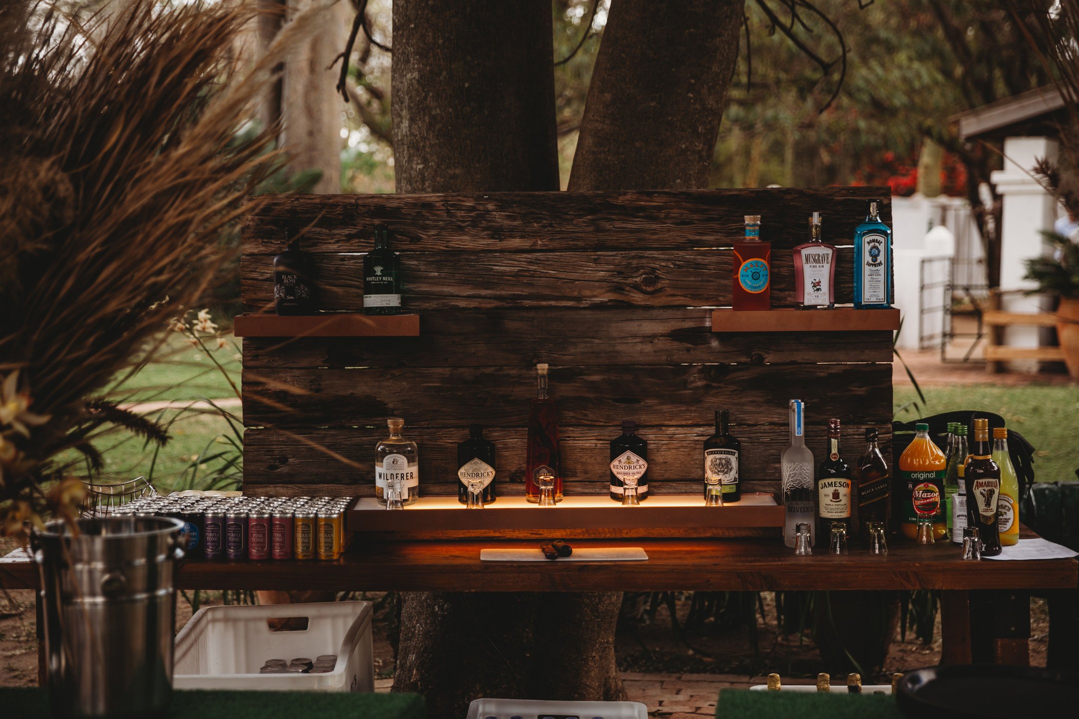 Outdoor Rustic Bar Area 